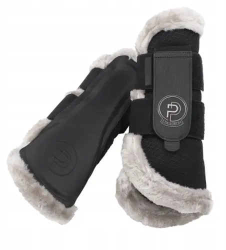 TROK.PL Ochraniacze Eskadron Mesh FauxFur Platinum 25 black