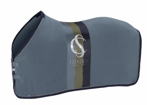 TROK.PL Derka Eskadron FLEECE STRIPE steel blue