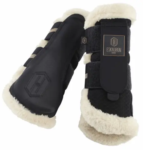 TROK.PL Ochraniacze Eskadron FAUX LEATHER DOUBLE PIN F black
