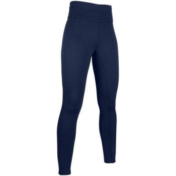 Legginsy jeździeckie zimowe HKM Cosy Style navy