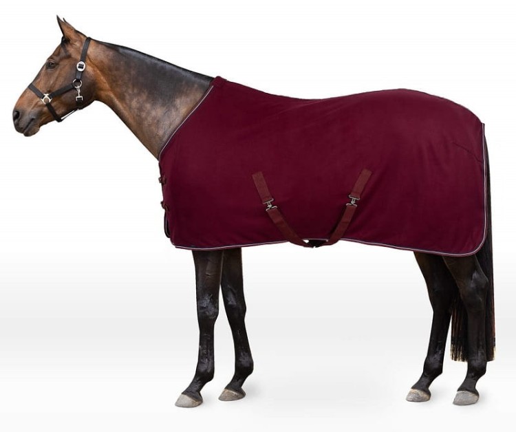 TROK.PL Derka polarowa Horze Kiel dark red 2