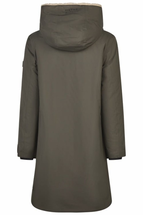 TROK.PL Płaszcz Pikeur RainCoat Sports 8022 deep khaki back