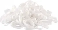 Gumki York do grzywy silikonowe białe